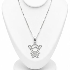 Colar prata 925 ( pingente menina)