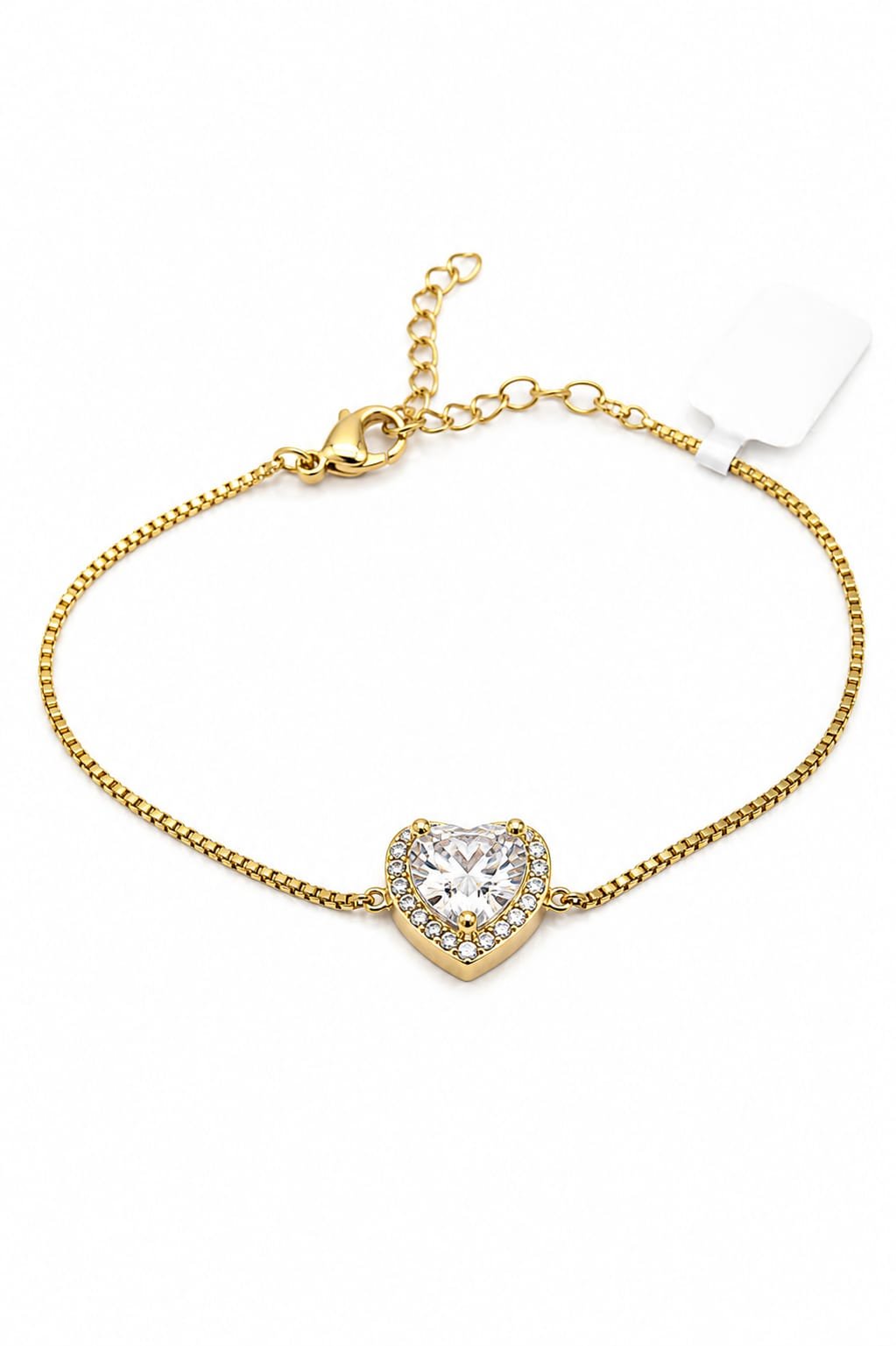 Pulseira veneziana detalhe coração central