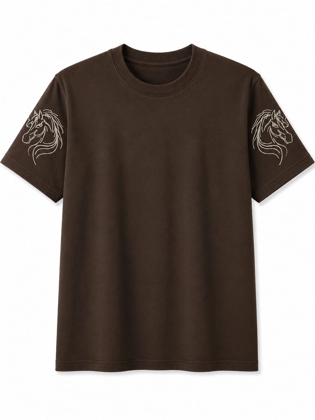 T-shirt cavalo bordado manga ( P )
