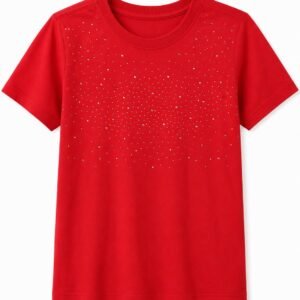 T-Shirt Com Ap/ Strass (𝙈,𝙂)