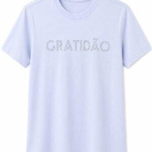 T-Shirt Gratidão C/Strass (𝙂)