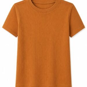 T-SHIRT CANELADA AMARELO AMBER (P, G, GG)