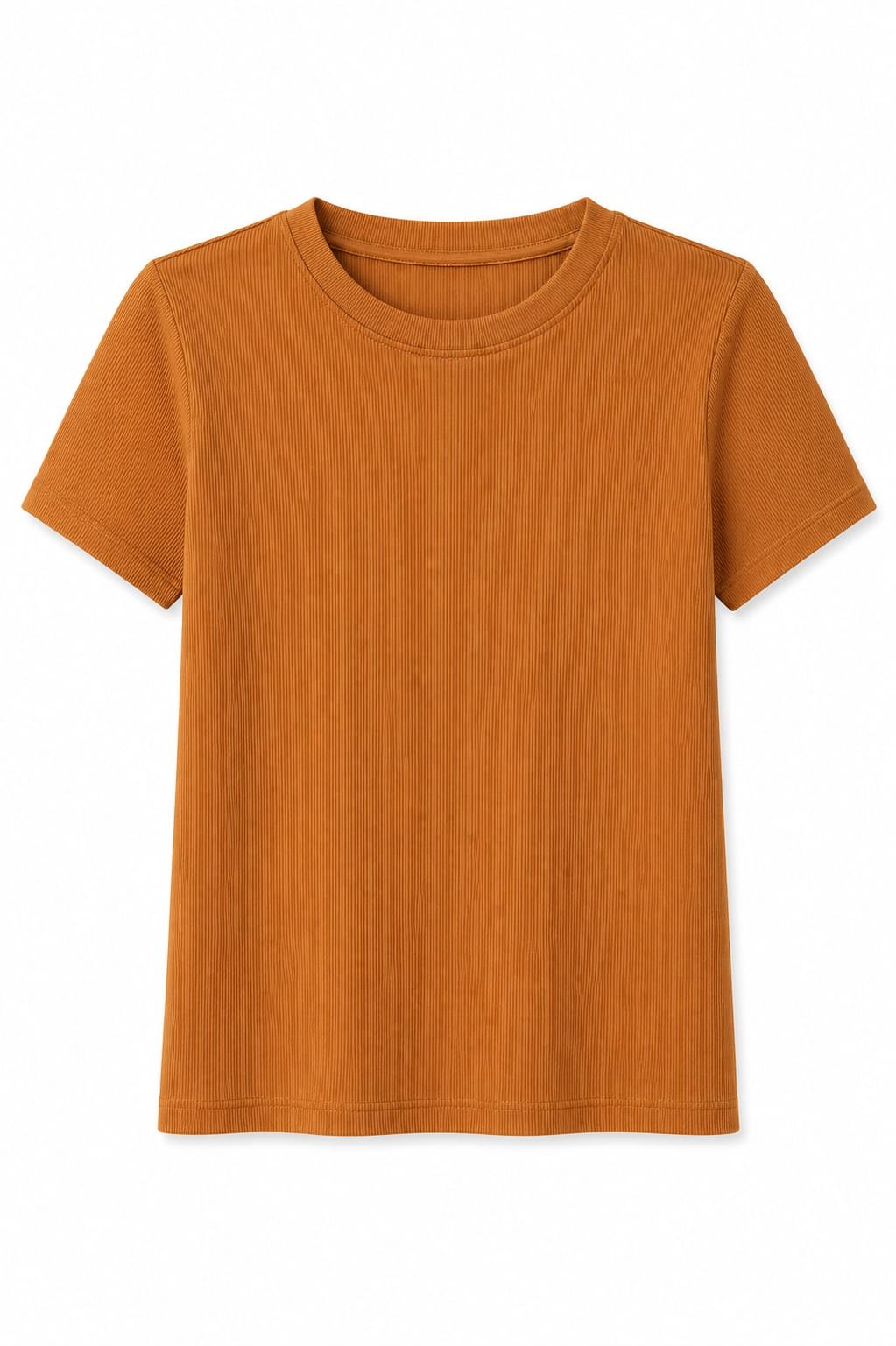 T-SHIRT CANELADA AMARELO AMBER (P, G, GG)
