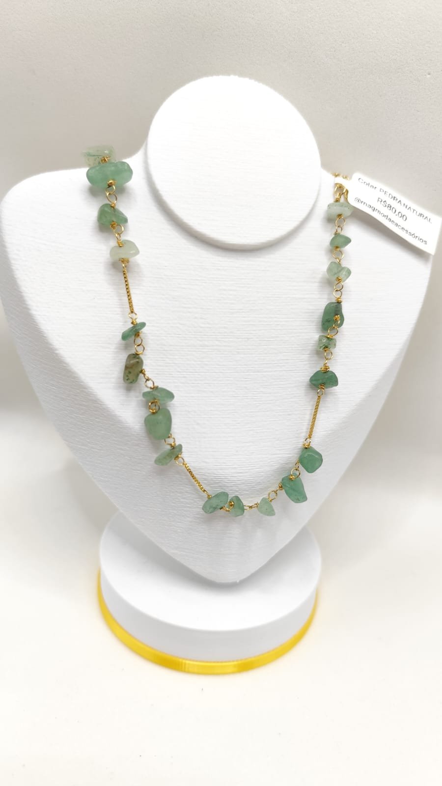 CHOKER PEDRA NATURAL (QUARTZO VERDE)