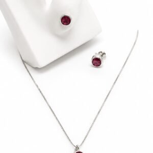 Conjunto prata 925 (pink)